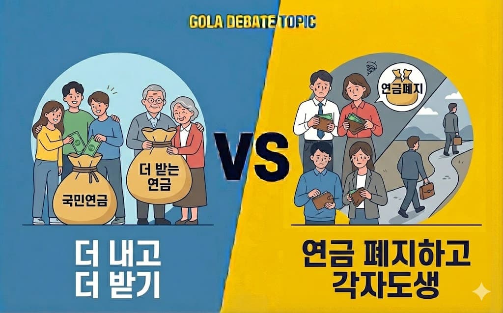 국민연금 개혁, 당신의 선택은?: '더 내고 더 받기' VS '연금 폐지하고 각자도생'